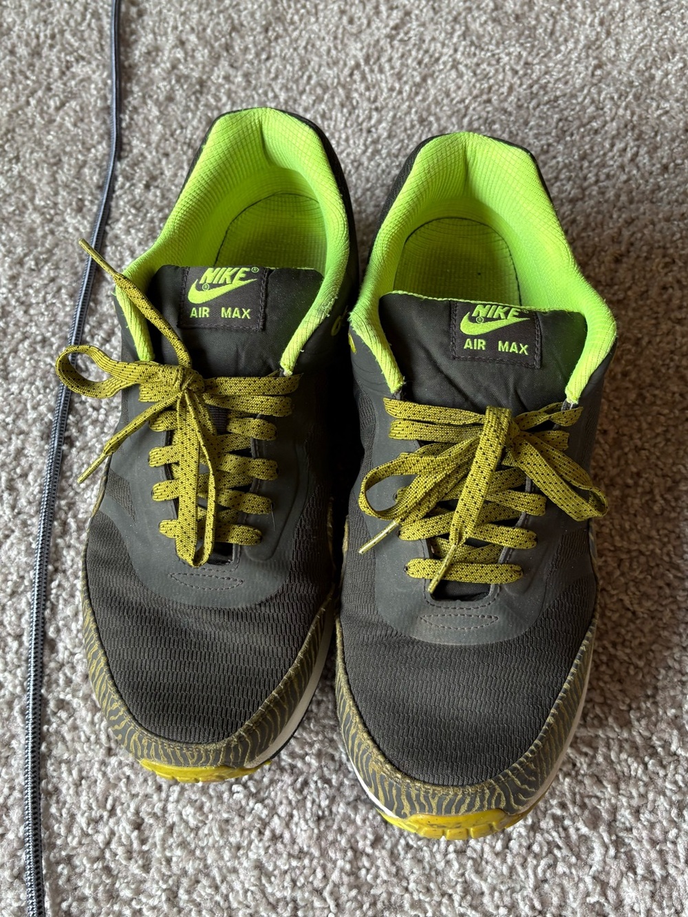 Nike Air Max 1 Yellow Zebra sz 12